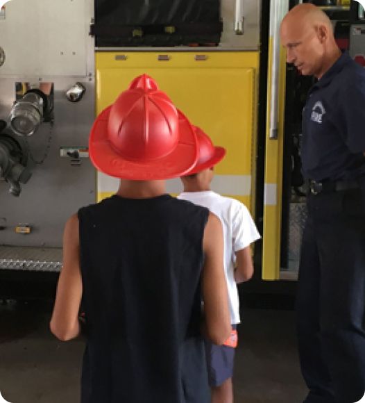 child at Ypsilanti’s Fire Department’s Firepup Fire Safety and Burn Prevention Program