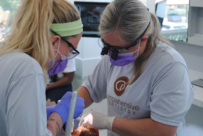 the Comprehensive Dentistry team providing volunteer dental care