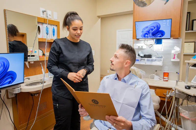 patient receiving dental care at Comprehensive Dentistry Ypsilanti, MI